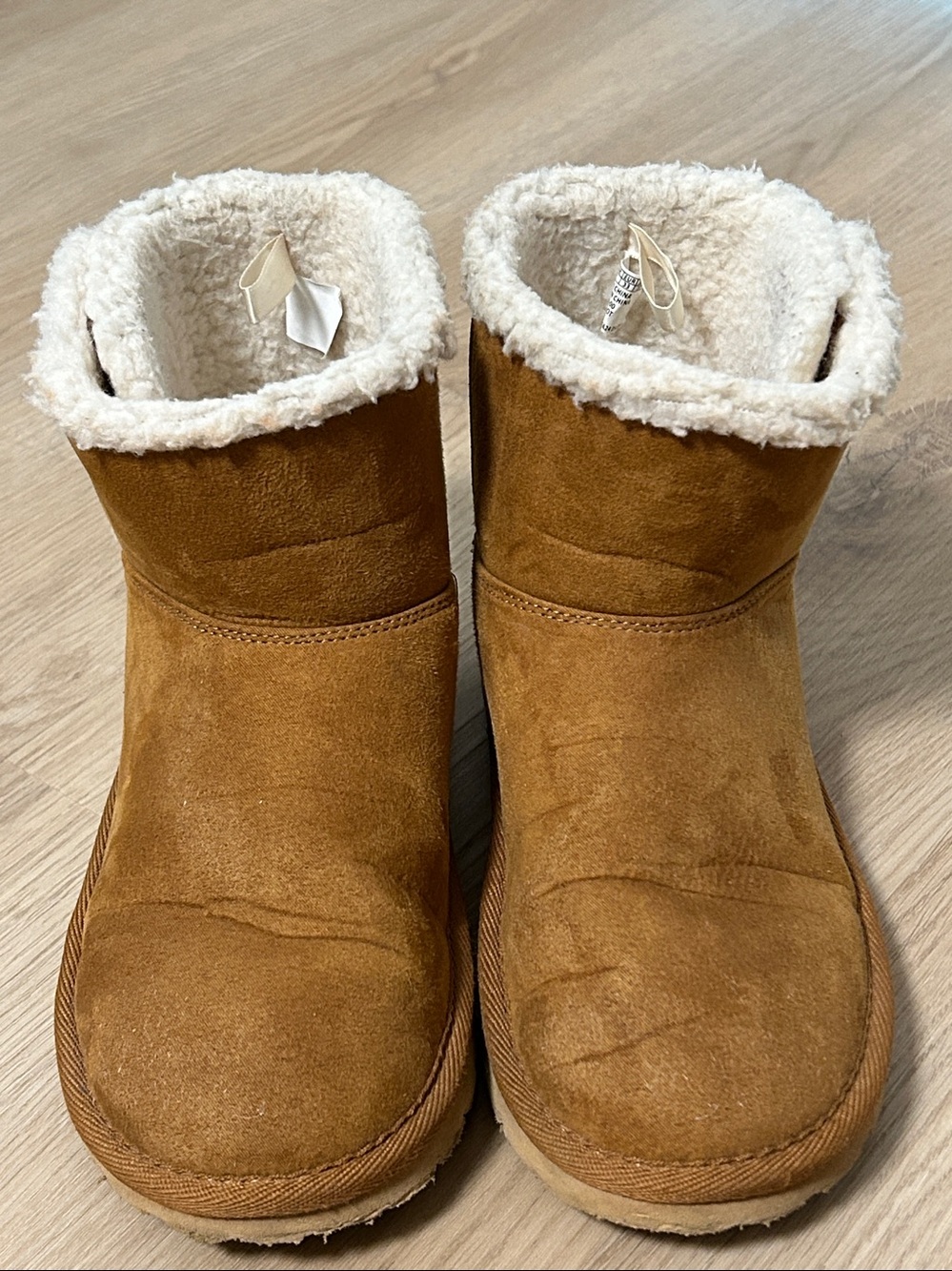 Gap Kids Cozy Shearling-Lined Ankle Boots - Tan Size 3 Little Girl Ankle Boots